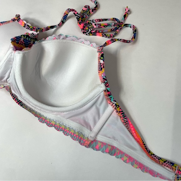 Victorias Secret Bikini Set 32C Getaway Halter Large Strappy Cheeky 3H81 #1282 - Picture 7 of 9